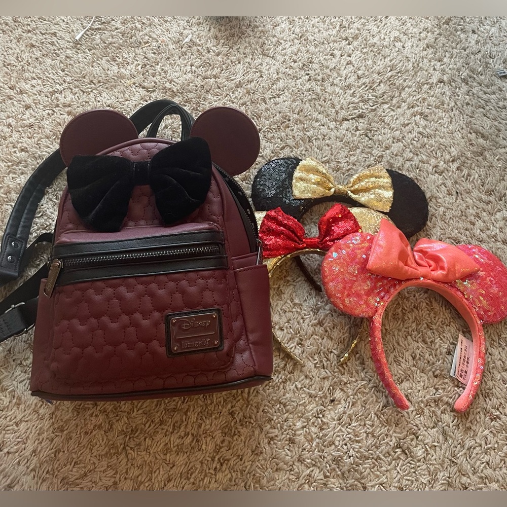 disney loungefly bag with three disney ears